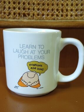 Vintage Ceramic Ziggy Mug, Learn to Laugh at Your Problems. Everyone Else Does